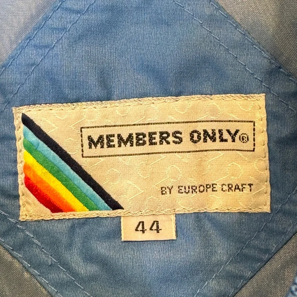 Members Only | Rainbow Tag 80's VTG Bomber Windbreaker Cafe Racer Unisex Jacket